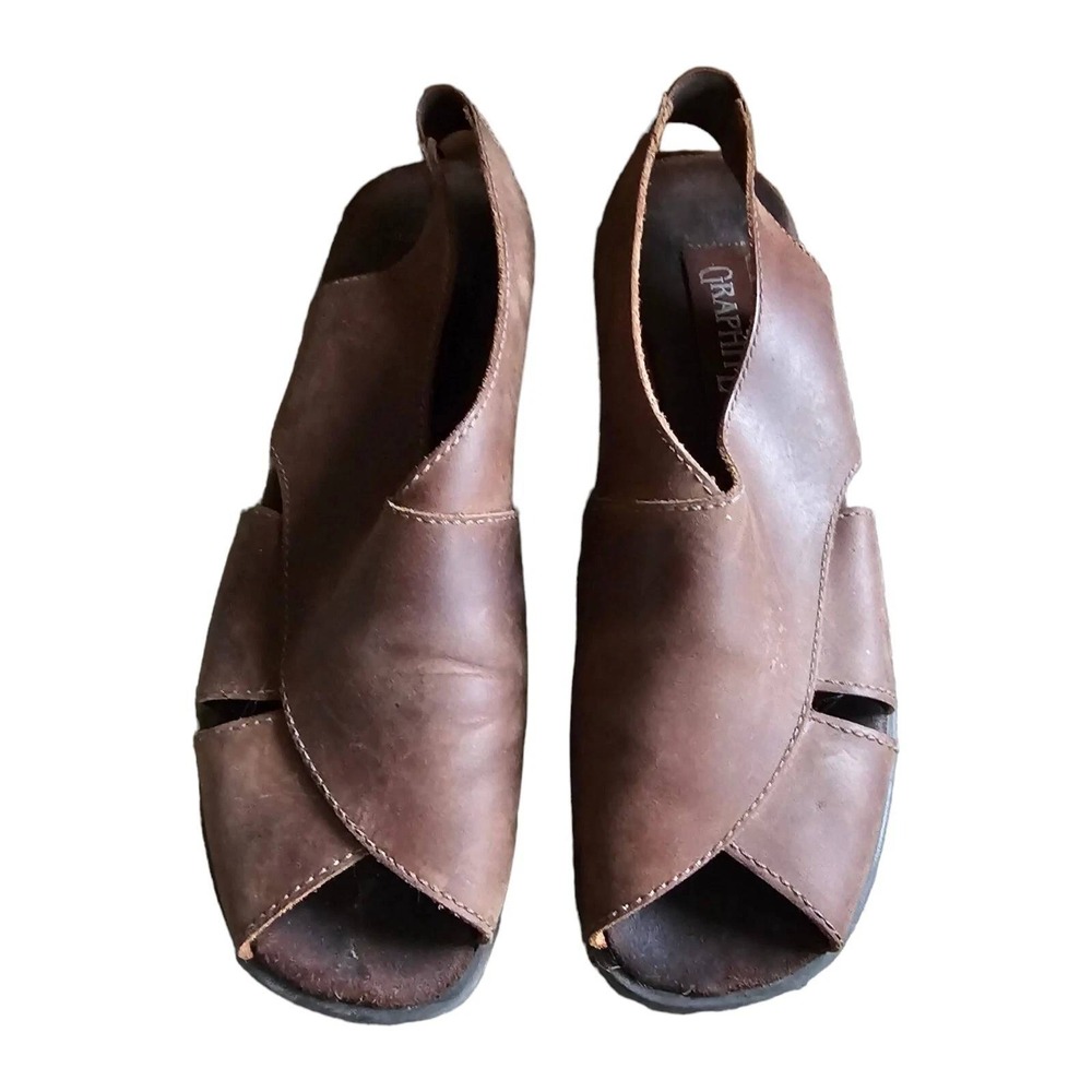 🖤 Graphite Leather Sandals – Payton – Made in Brazil – Size 8M‎